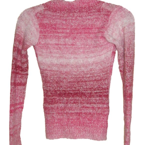 Body Central Pink & White Gradient weave soft sweater extra-long sleeves small - Picture 5 of 12